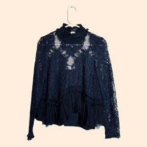 Alexis Karenza Lace Blouse Silk Top